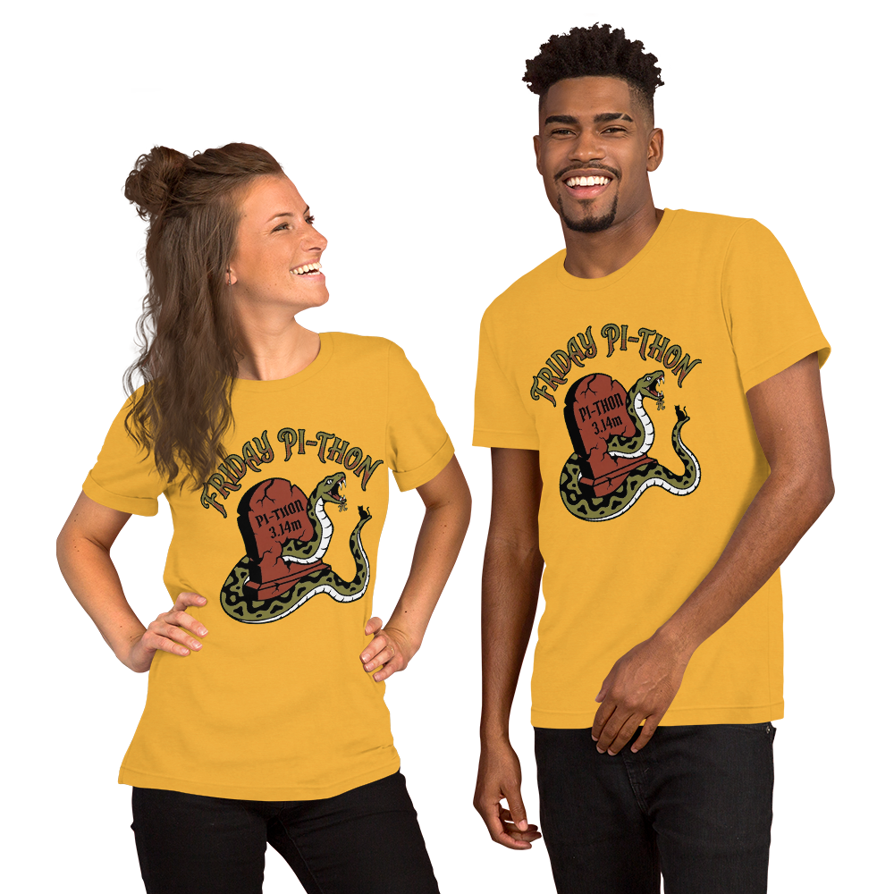 Friday Pi-thon Tee - Heather Yellow Gold - Front