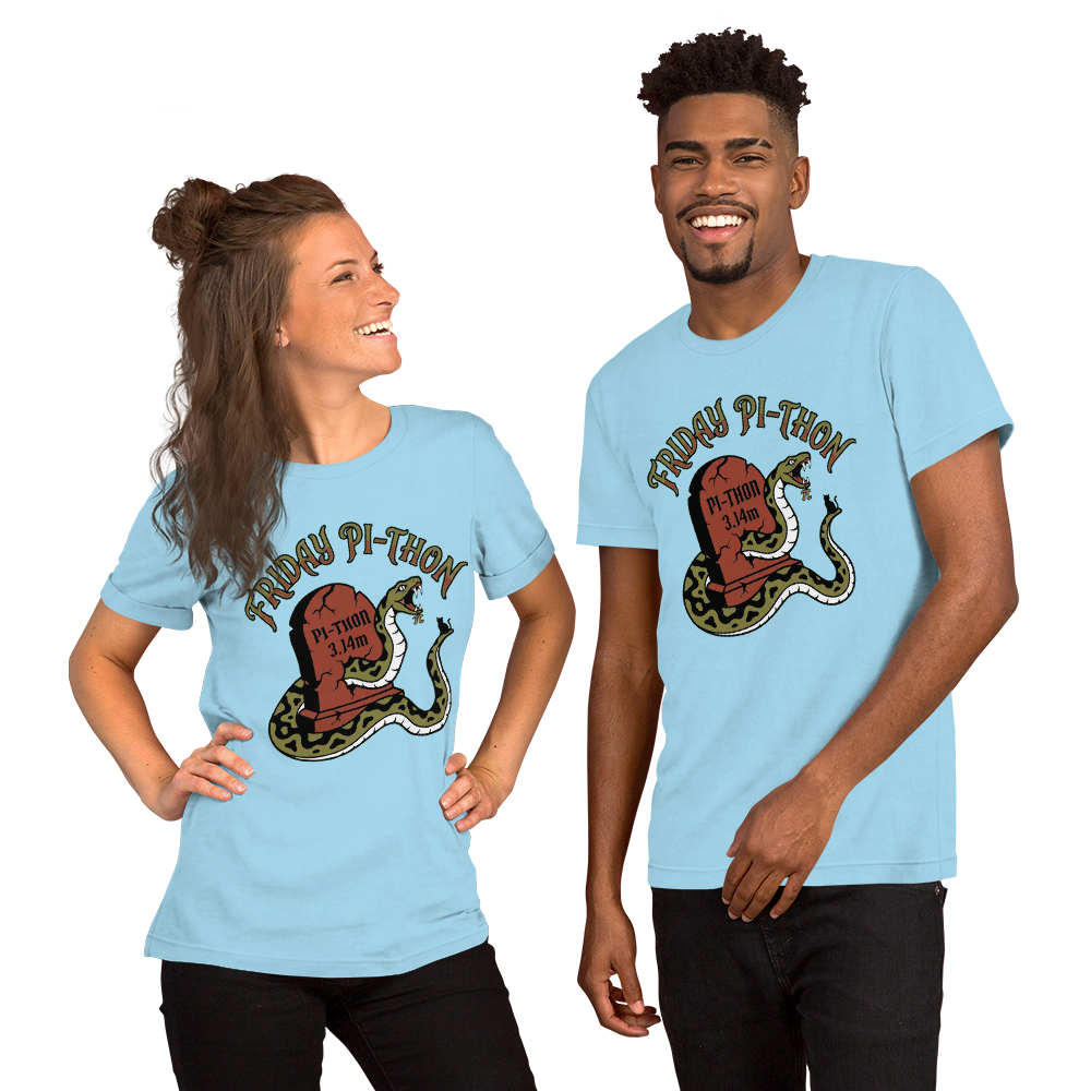 Friday Pi-thon Tee - Ocean Blue - Front