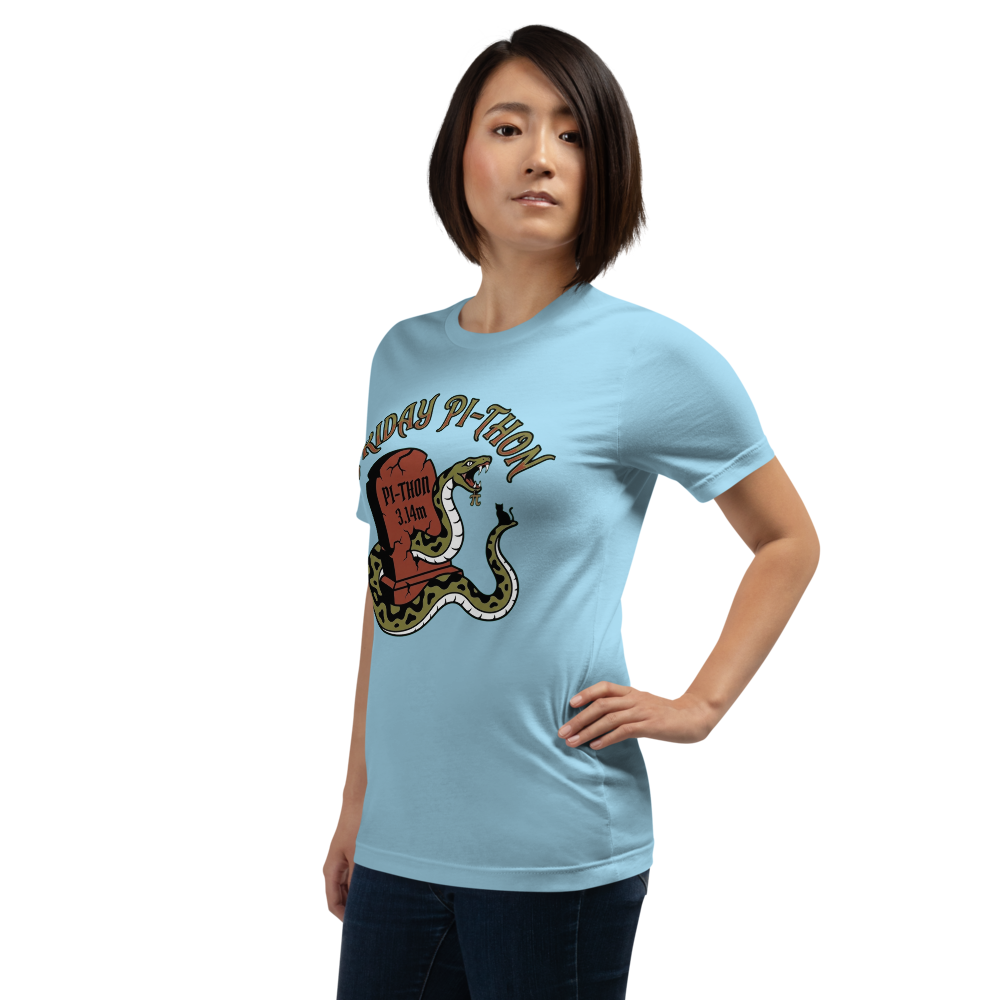 Friday Pi-thon Tee - Ocean Blue - Left Front
