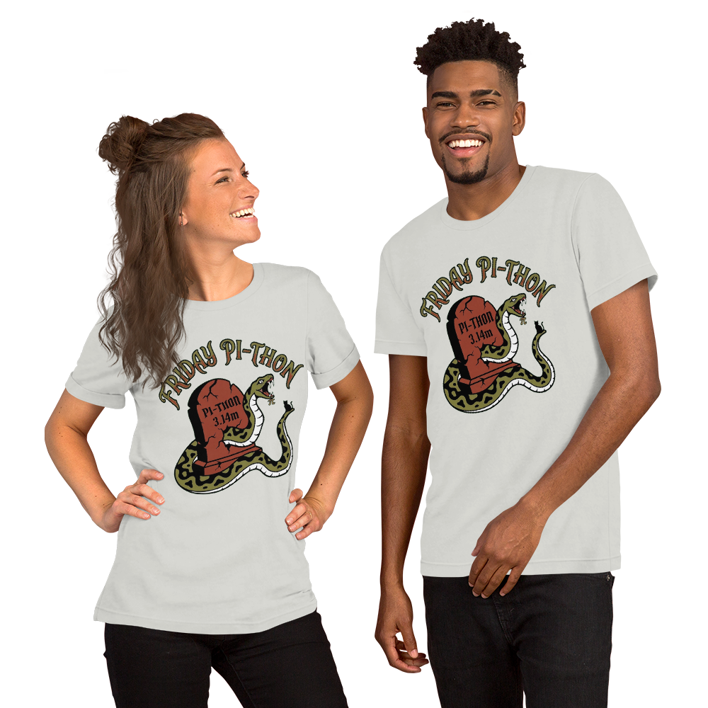 Friday Pi-thon Tee - Silver - Front