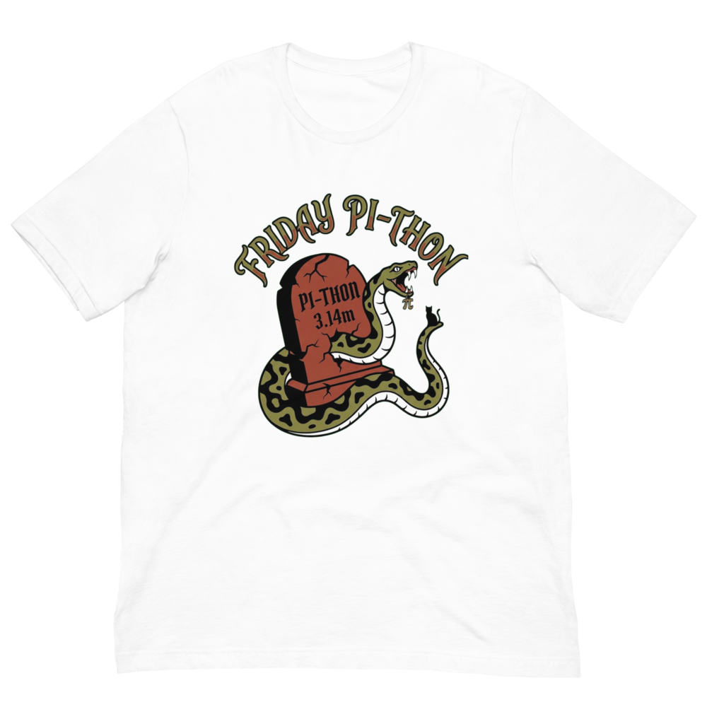 Friday Pi-thon Tee - White - Front